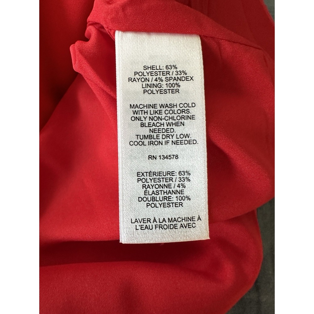 Vineyard Vines Plaid Greenwich Flutter Sleeve Red Velvet Dress Size 4 - Picture 5 of 6